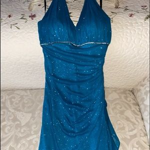 Teal Sparkling Evening Dress By Blondie Nights Wi… - image 1